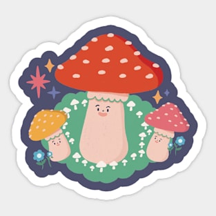 Mushrooms Party Sticker